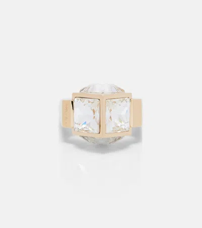 Jimmy Choo Jc Cube Embellished Ring In Gold