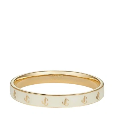 Jimmy Choo Jc Enamel Bangle In Gold