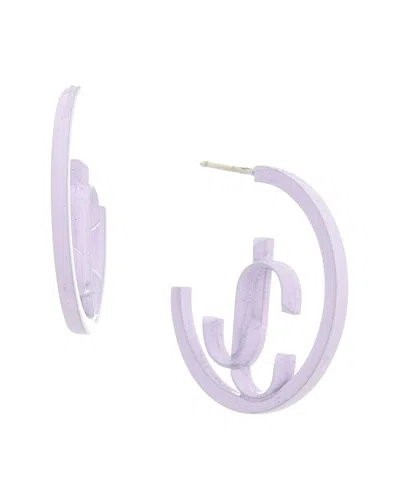Jimmy Choo Jc Monogram Earrings In Purple