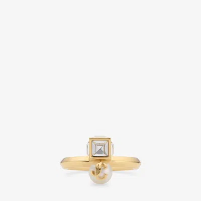Jimmy Choo Jc Pearl Cube Ring In Multi