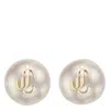 Jimmy Choo Pearl Lobo Earrings Gold-tone Hardware