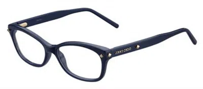 Jimmy Choo Jc161 X2v Cat Eye Eyeglasses In Blue