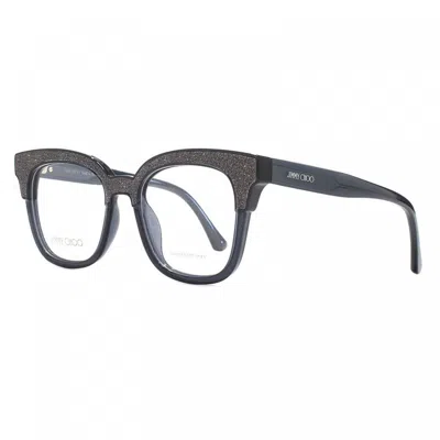 Jimmy Choo Jc176 018r 00 Dark Gray Glittergy 49mm In Black