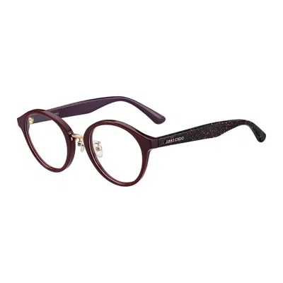 Jimmy Choo Jc197/f 0mxw 00 Burgundy With Glitter 48mm In Brown