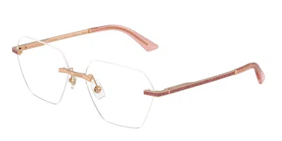 Jimmy Choo Jc2016j 3008 Women's Glasses Gold Size 56 - Free Lenses - Blue Light Block Available In Glitter Rose Gold