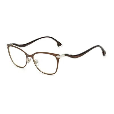 Jimmy Choo Jc256 012r 00 Matte Brown/silver 53mm In Multi