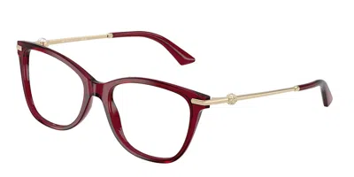 Jimmy Choo Jc3007hb 5062 Occhiali Da Vista Rossi Per Donna (solo Montatura) In Transparent