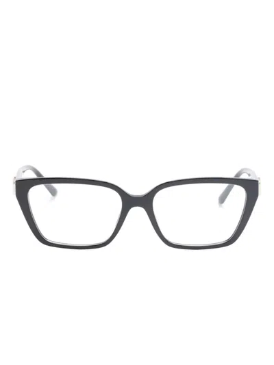 Jimmy Choo Jc3008 Rectangle-frame Glasses In 黑色