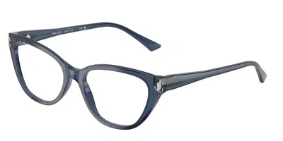Jimmy Choo Jc3011 5035 Occhiali Da Vista Blu Per Donna (solo Montatura) In Metallic