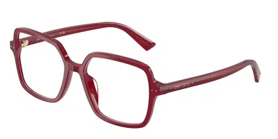 Jimmy Choo Jc3046u 5081 Women's Glasses Red Size 53 - Free Lenses - Blue Light Block Available In Pattern