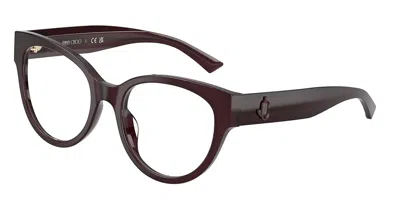 Jimmy Choo Jc3050u 5086 Occhiali Da Vista Purple Per Donna (solo Montatura) In Brown