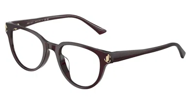 Jimmy Choo Jc3051d Asian Fit 5086 Women's Glasses Purple Size 51 - Free Lenses - Blue Light Block Available In Brown