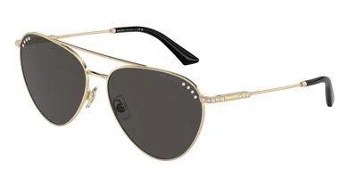 Jimmy Choo Jc4002b 300687 Women's Sunglasses Gold Size 60 In Pink