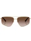 Jimmy Choo Joss 58mm Gradient Square Sunglasses In Gold