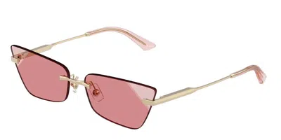 Jimmy Choo Jc4012 300620 Women's Sunglasses Gold Size 60 In Pink