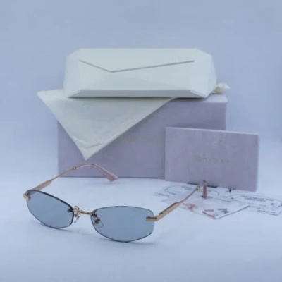 Pre-owned Jimmy Choo Jc4013d 300887 Rose Gold/light Grey 57-17-140 Sunglasses Authe... In Gray