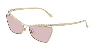Jimmy Choo Jc4014h 3006/5 Occhiali Da Sole Oro Per Donna In Gold
