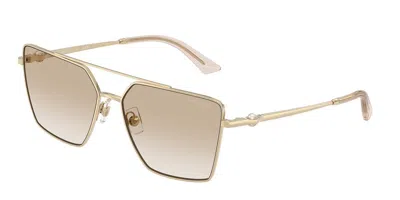 Jimmy Choo Jc4016hb 300611 Women's Sunglasses Gold Size 58