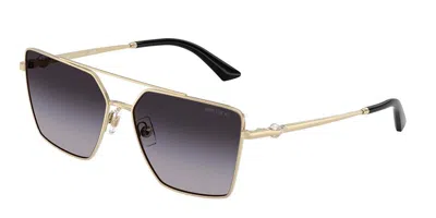 Jimmy Choo Jc4016hb 30068g Women's Sunglasses Gold Size 58