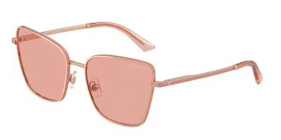 Jimmy Choo Jc4023j 30087r Occhiali Da Sole Oro Per Donna In Pink