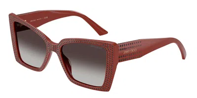 Jimmy Choo Jc5001b 50138g Women's Sunglasses Red Size 54