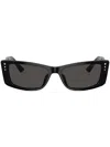 Jimmy Choo Womens Black Jc5002bu Rectangle-frame Acetate Sunglasses In Schwarz