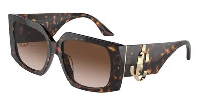 Jimmy Choo Jc5006u 500213 Women's Sunglasses Tortoiseshell Size 55 In Brown