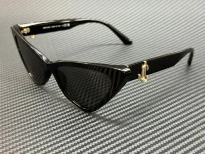 Pre-owned Jimmy Choo Jc5008 500087 Black Grey Women's 55 Mm Sunglasses In Gray