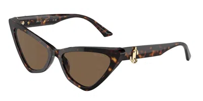 Jimmy Choo Jc5008 500273 Women's Sunglasses Tortoiseshell Size 55 In Brown