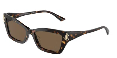 Jimmy Choo Jc5011u 500273 Women's Sunglasses Tortoiseshell Size 55 In Brown