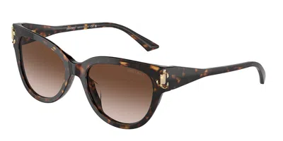 Jimmy Choo Jc5018u 500213 Women's Sunglasses Tortoiseshell Size 54 In Brown