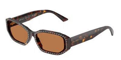 Jimmy Choo Jc5021bu 500273 Women's Sunglasses Tortoiseshell Size 56 In Brown