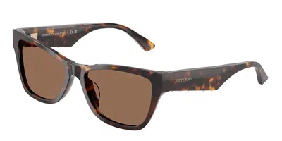 Jimmy Choo Jc5024hu 500273 Women's Sunglasses Tortoiseshell Size 55 In Brown
