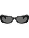 Jimmy Choo 54mm Polarized Pillow Sunglasses In Black