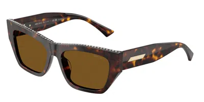Jimmy Choo Jc5035b Polarized 500283 Occhiali Da Sole Tartarugatishell Per Donna In Brown