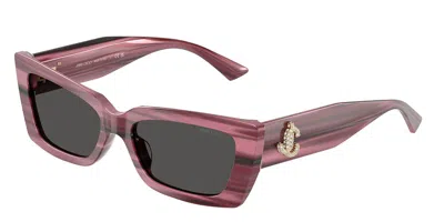 Jimmy Choo Jc5037bu 506487 Occhiali Da Sole Rossi Per Donna In Multi