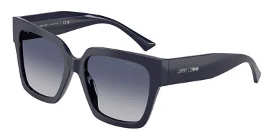 Jimmy Choo Jc5047bf Vestibilità Orientale 50164l Occhiali Da Sole Blu Per Donna In Blue