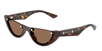 Jimmy Choo Jc5049hu 500273 Occhiali Da Sole Tartarugatishell Per Donna In Brown