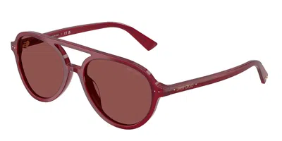 Jimmy Choo Jc5055u 508175 Occhiali Da Sole Rossi Per Donna In Burgundy