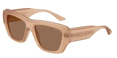 Jimmy Choo Jc6003u 509173 Occhiali Da Sole Marroni Per Donna In Pattern