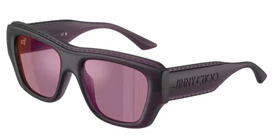 Jimmy Choo Jc6003u 5092lb Occhiali Da Sole Purple Per Donna In Gray