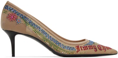 Jimmy Choo / Jean Paul Gaultier Beige Swarovski 60 Pumps In Beige/multi