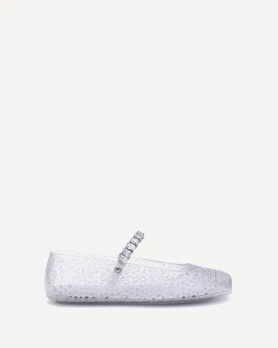 Jimmy Choo Jelly Ballerinas In Transparent