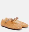 Jimmy Choo The Jelly Transparent Beige Ballet Flats With Crystals