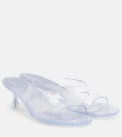 Jimmy Choo Jelly Drop Glitter Tpu Mules In Gray