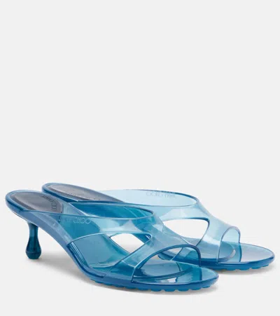 Jimmy Choo Jelly Drop 50 Light Lagoon Jelly Sandals Light Lagoon 38 In Multi