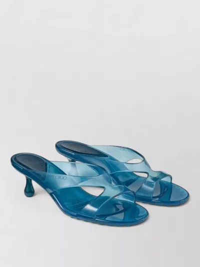 Jimmy Choo Jelly Mules Crossover Straps Kitten Heel In Multi