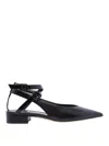 Jimmy Choo Black Leather Ballet Flats In Black