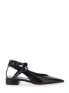 Jimmy Choo 'jemima' Black Flat Shoes With Logo Detail In Black