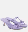 Jimmy Choo Womens Jemma Strappy Leather Mules Tanzanit In Tanzanite